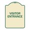 Signmission Entrance Visitor Entrance Heavy-Gauge Aluminum Architectural Sign, 24" H, TG-1824-24093 A-DES-TG-1824-24093 - alternate 1
